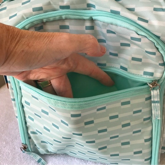 insulated lunch tote for hot & cold food storage in turquoise 7 piece - Picture 5 of 14